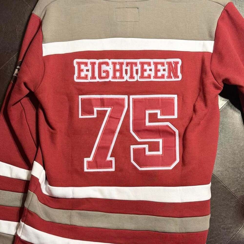 Tones of Melanin Eighteen 75 Hoodie Red White Gray